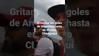 Subimos el Champaquí y justo nos coincidió con el partido Argentina vs Holanda y así lo gritamos!🇦🇷