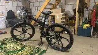 Распаковка велосипеда Richiesto, на литых дисках ,складной двухподвес. С Wildberries.