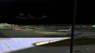 EGKK_TWR how tower view looks running it with Fsinn live Airport Layout was on another screen