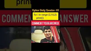 Python Daily Question - 115 #python #code #viral #youtubeshorts #shorts #short #youtube #code #india