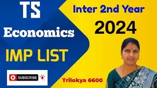 TS Inter 2nd Year Economics Important List for Public Exams 2024