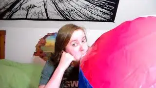 BLOWING UP A HUGE BEACH BALL PT 1
