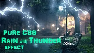 Pure CSS Rain with Lightning Effects | HTML & CSS | Coding Tutorials