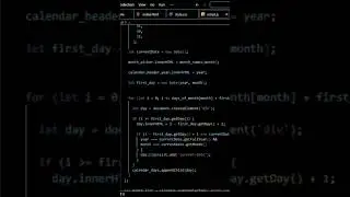 calender using HTML, CSS and java script 