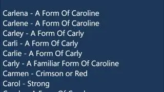 Christian Baby Girl Names C