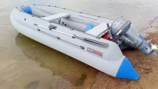 С грузом 500 кг на Yamaha 15 лодка AirLayer Сатурн 410 часть 1