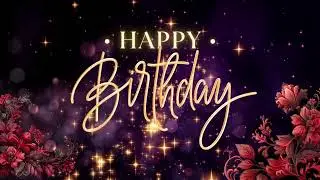 Sparkling Happy Birthday Background - Elevate Your Birthday Bash with Glittering Glamour! 🎉✨