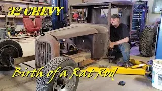Building A Frame From Scrap Steel.