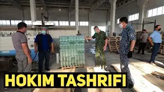 TURTKUL TUMANI HOKIMINING SHISHA ZAVODGA TASHRIFI