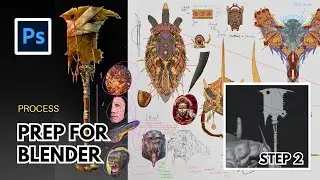 Prepping Zombie Ape Design for 3D | Photoshop to Blender