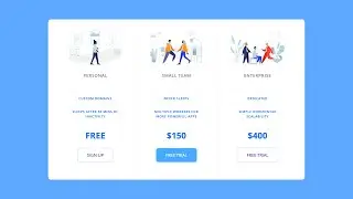 Responsive Pricing Table Using HTML & CSS