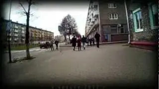 Город Борисов. Проспект Революции и улица Чапаева (3 ноября 2012)