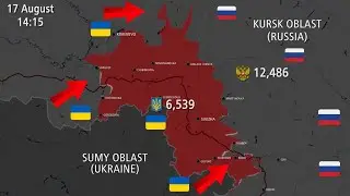 Animated Map of Ukraine's Kursk Offensive (August 6 - 22)