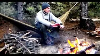 Ночевка в лесу не по бушкрафтовски  День, ночь