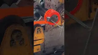 Watch the production process of hot coil springs up close  #machine #springmachinefactory