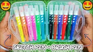Best sketch pen+Brush pen || very useful and gifting 🎁product | detailed review |‎@YT STATIONARY