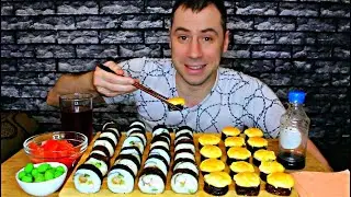 MUKBANG  Домашние роллы / Sushi rolls / ASMR / МУКБАНГ / Мукбанг Сеня  /eating show/먹방