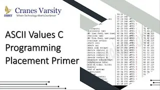 ASCII Values C Programming Placement Primer