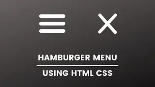 Menu Toggle Icon Using HTML And CSS | Cool Coding Tamil