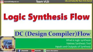 Logic Synthesis flow | RTL Synthesis flow | RTL2GDS | Design Compiler (DC) tutorial