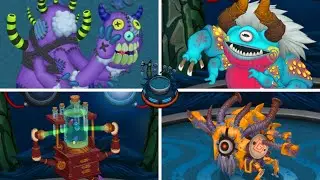 Wublin Island - All Monsters Sounds & Animations (+ Epic Dermit) | My Singing Monsters