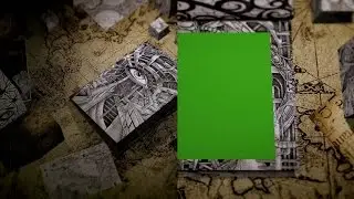 4K Mysterious Illustration Book Opening Intro Green Screen Source.
