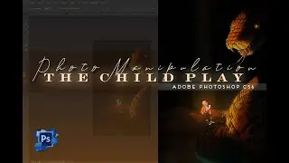 The Child Play with A Snake Photo Manipulation 2021