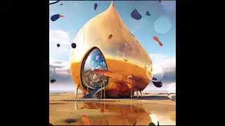 Suspension houses of teardrop-shaped biomorphic forms