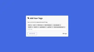 ADD TAG INPUT FORM USING HTML CSS AND JAVASCRIPT
