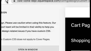 Squarespace 7.1 Cart Page Color Change