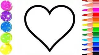 Bolalar uchun Yurak qanday chizish mumkin ?How to Draw Heart for Kids?❤️ 🧡 💛 💚 💙 💜