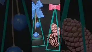 enfeites de natal feitos em casa DIY árvore de natal de palitos #diy