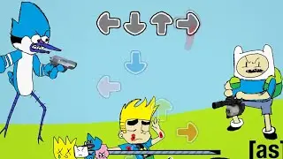 Friday Night Funkin'Finn & Mordecai vs Steven Universe  Protest - Song(We hate Johnny Test)(FNF MOD)