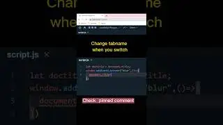 Change tab name when user switch the tab|Javascript for Web Development | JK CoDEVERSE
