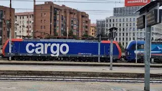 TRENO MERCI IN DOPPIA CON RE474 016 SBB CARGO + E193 533 NELLA COMPILATION TRENI A MILANO LAMBRATE