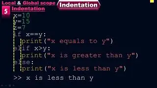 Write a program to understand the local Scope and Global Scope Indentations - Python by 