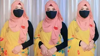 Cute 🥰 And Stylish Party Hijab Styles With Saree | Beautiful Hijab Tutorial 2024 With Hair Bands  |