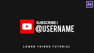 Social Media Lower Thirds in After Effects - After Effects Tutorial - Easy Method
