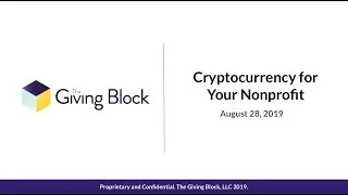 Cryptocurrency And Your Nonprofit Explained! | Webinar from Elevation and The Giving Block