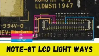 note 8t display light problem and solution|| note 8t lcd light ways||