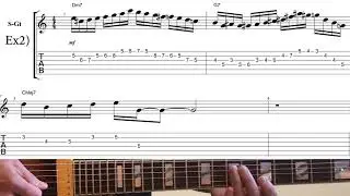 (TAB) 2-5-1 16th Notes Jazz Licks #1