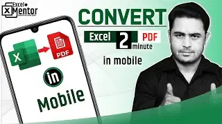 mobile me excel se pdf file kaise banaye | excel to pdf in mobile without app