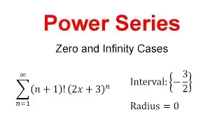 Power Series when Radius of Convergence is Zero or Infinity