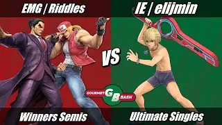 Gourmet Bash Top 24 - Riddles (Terry, Kazuya) vs Elijmin (Shulk) Winners Semis - Ultimate Singles
