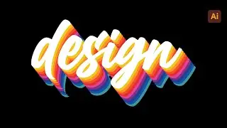 CÓMO hacer BLEND (FUSIÓN) text EFFECT - ADOBE ILLUSTRATOR -TUTORIAL 💯