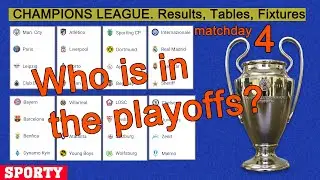 UEFA CHAMPIONS LEAGUE (2021). Matchday 4. Results, Tables, Fixtures (A, B, C, D).