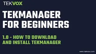 TekManager - Downloading & Installing