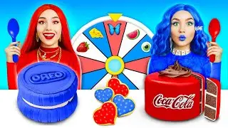 1 COLOR FOOD EATING CHALLENGE! LAST TO STOP EATING ONLY PINK VS BLUE FOOD BY RATATA SHORTS