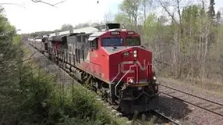 CN business train through Sioux Lookout