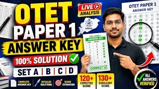 OTET Paper 1 Answer Key 2026 ✅ Complete Solution | Set A, B, C, D |